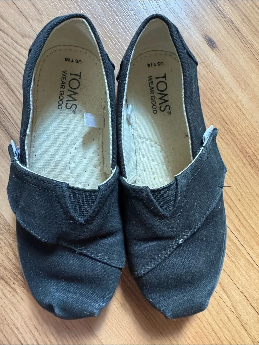 Toms Black Kids Canvas Moccasins